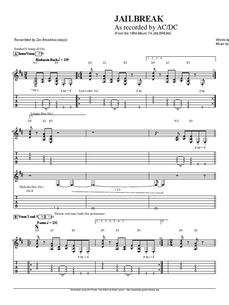 ACDC - Jailbreak | PDF | Rock Music | Hard Rock