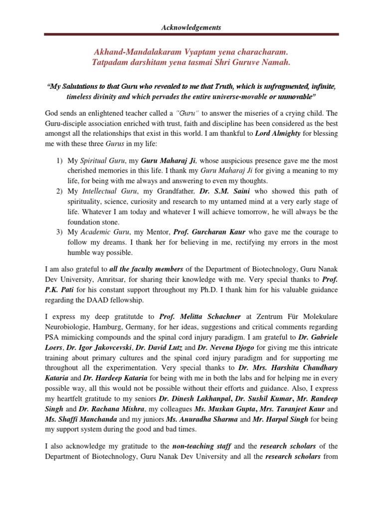 04 Acknowledgements PDF | PDF | Guru | Truth