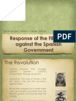 Response of The Filipinos Against The Spanish Government