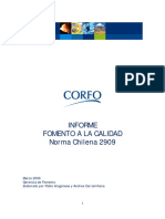 Informe CORFO Calidad NCH 2909