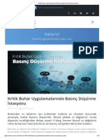 Kritik Buhar Uygulamalarında Basınç Düşürme İstasyonu - Ayvaz