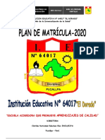 Plan de Matricula 2020 64017