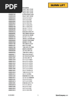 Quinn Lift MCFA Parts List April 2019 PDF