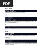 SQL Commands Glossary PDF