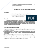 Lesson 16 Pagsulat NG Tentatibong Bibliograpi PDF