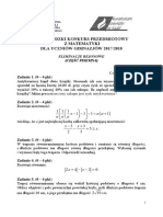 Rejon 2017-2018 Zadania Z Matematyki Gimnazjum