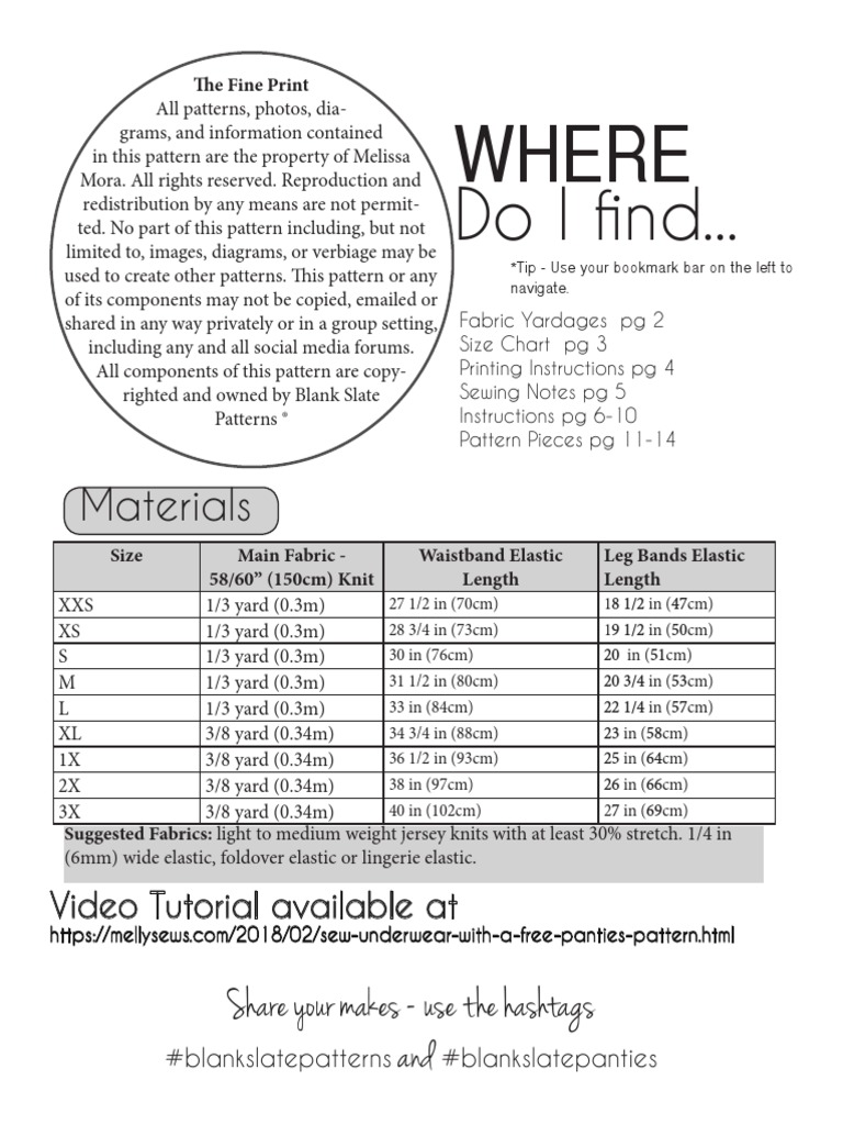 FREE Panties1 PDF | PDF | Clothing