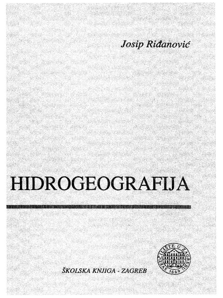 Hidrogeografija, Josip Ridjanovic PDF | PDF