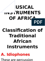 B. Musical Instruments of Africa
