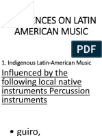 C. Influences On Latin American Music