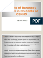 Effects of Barangay Curfew in Students of OSNHS - POWER POINT