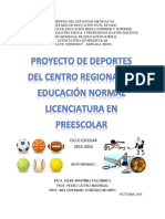 Proyecto Deportivo 2015-2016 Cren Preescolar