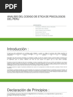 Analisis Del Codigo de Etica de Psicologos