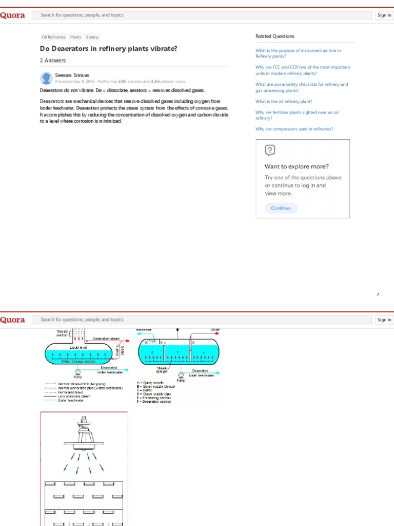 Do Deaerators in Refinery Plants Vibrate Quora Deaerator Vibrate