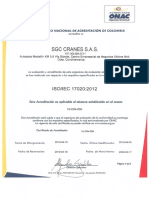 Certificacion Onac - SGC Cranes PDF