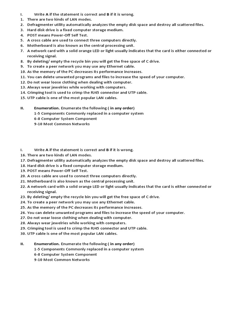Q4 Summative Test | PDF | Computer Data Storage | Network Interface ...