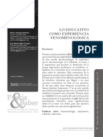 Dialnet LoEducativoComoExperienciaFenomenologica 6119094 PDF