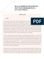 Upaya Peningkatan Disiplin Prajurit Di Satuan Tempur Untuk Memiliki Daya Tempur Satuan Yang Tinggi