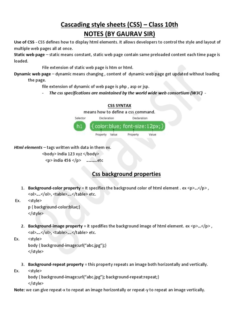 Css 10 | Download Free PDF | Cascading Style Sheets | Html