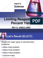 Limiting Reagents and Percent Yield