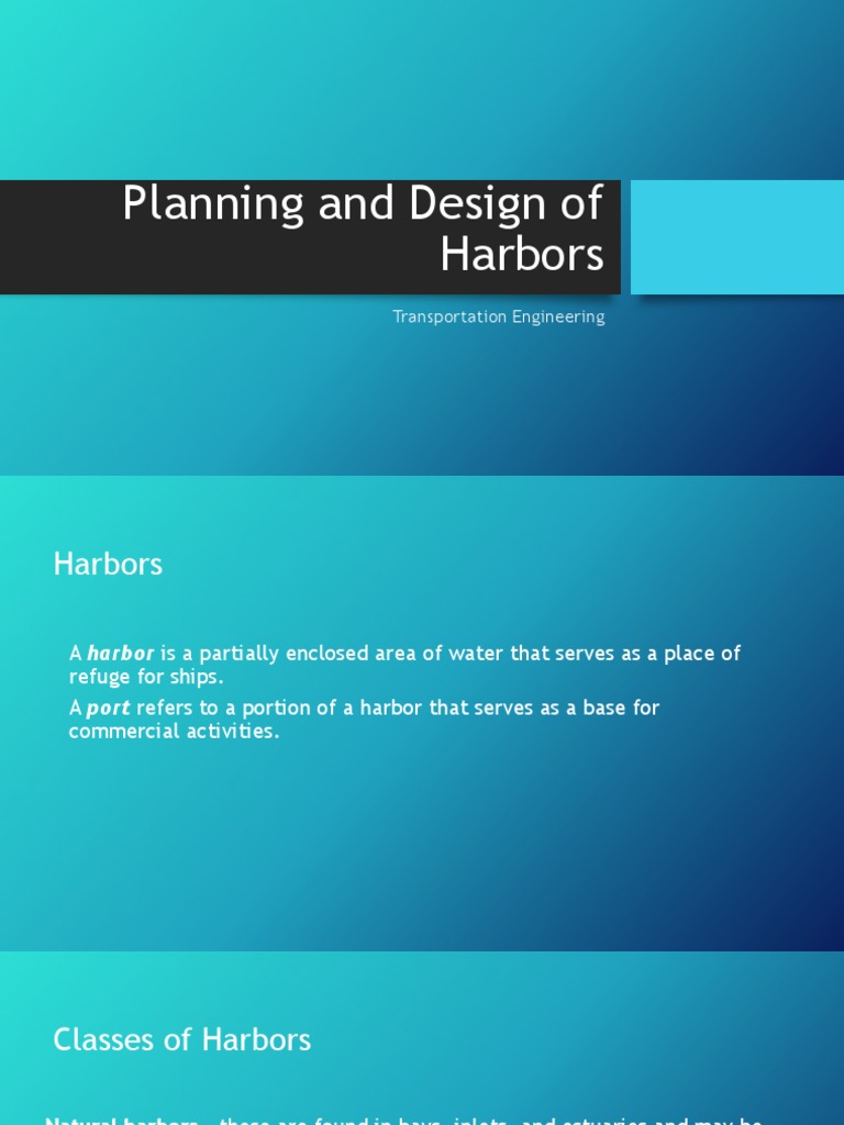 Harbor Planning and Design Overview | PDF