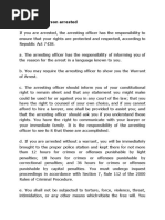 Rs of Person Being Arrested