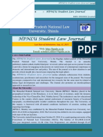 HPNLU Student Law Journal Online 2019 PDF