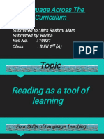 Reading As Tool of Learning by Radha PDF
