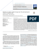 Benefit-Cost Analysis Model of Using Class F Fly Ash-Based Green Cement in Masonry Units