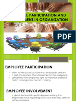 HB - Employee Participation and Involvement in Organization