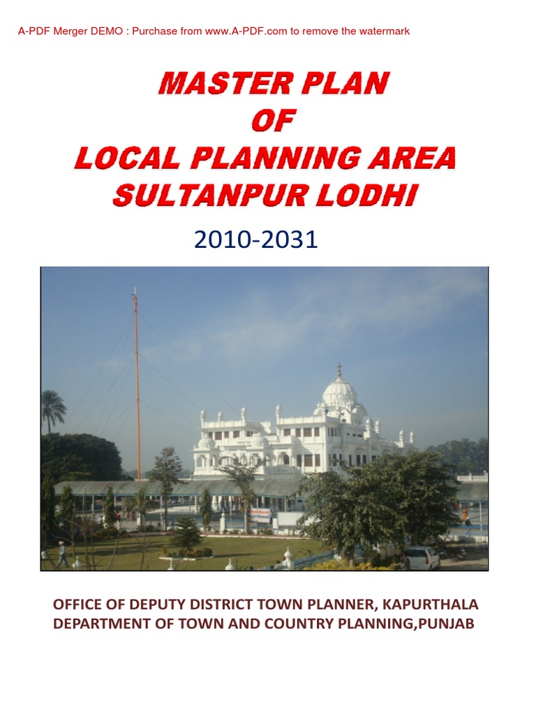 Planning for Progress Proposed Master Plan for Sultanpur Lodhi Town