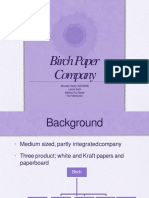 Birch Paper Company Transfer Pricing Dilemma