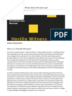 Hostile Witness What Does The Law Say PDF