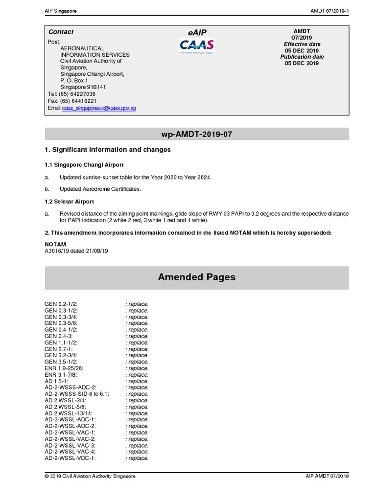 Aip 05dec19 PDF | PDF | Air Traffic Control | Transport Safety