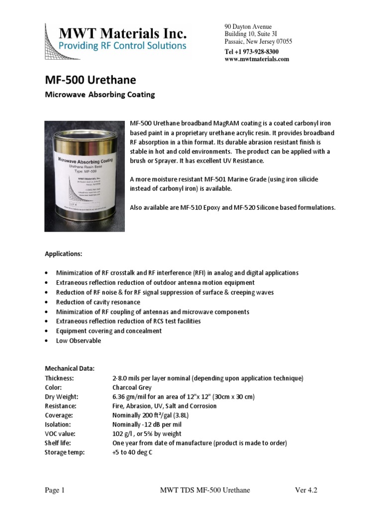 Mwt Td Mf 500 Urethane Ver 4 2 Komersil Microwave Antenna Radio