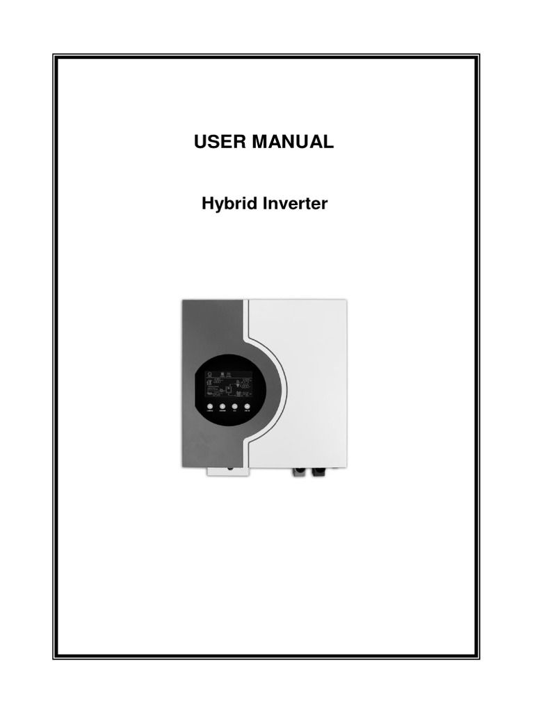 Off-Grid User Manual | PDF | Power Inverter | Battery Charger