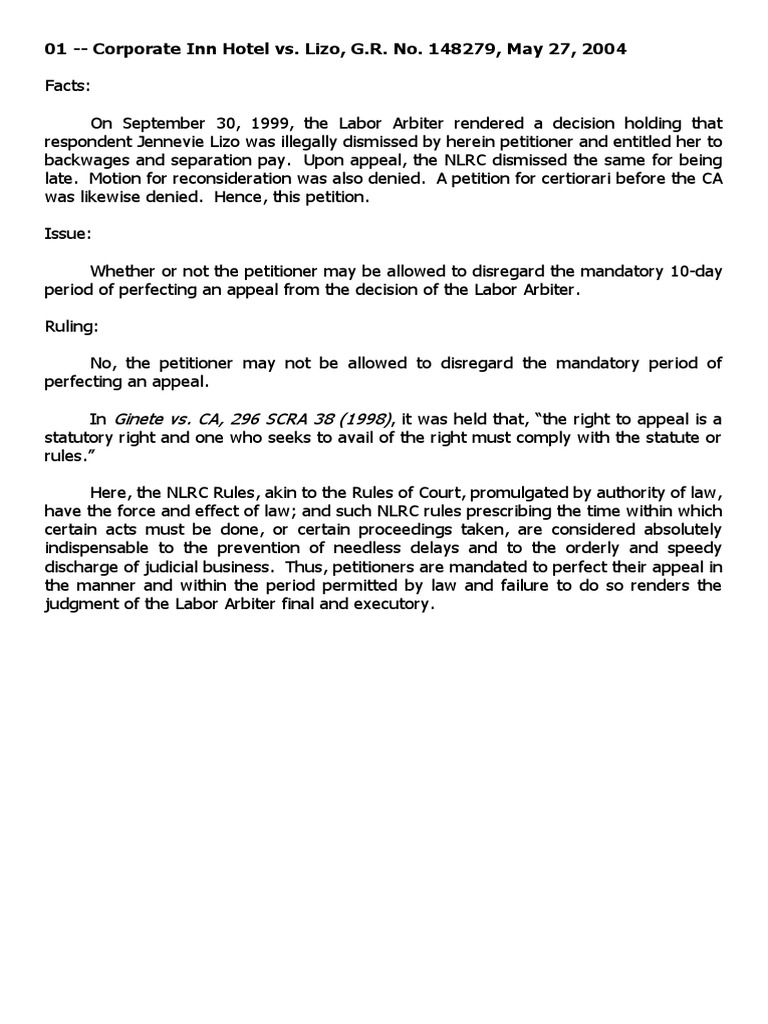 Labor Law II Case Digests PDF Judgment (Law) Garnishment