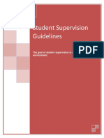 Student Supervision Guidelines