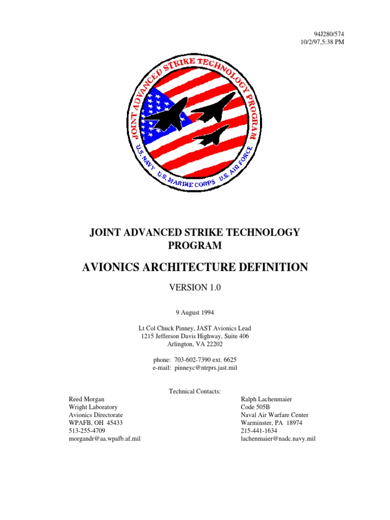 Jas Avionics Architecture Definition PDF Software Development