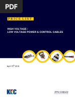 KEC - Price List Cables