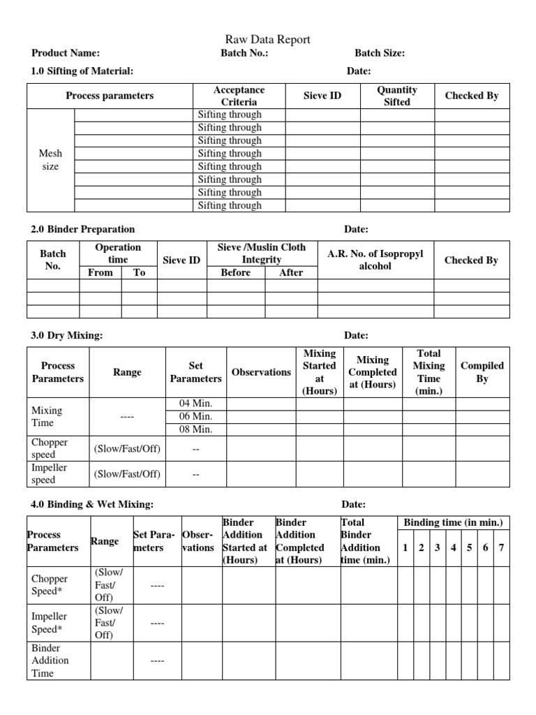 Raw Data Report of Tablet | PDF | Mechanical Engineering | Nature