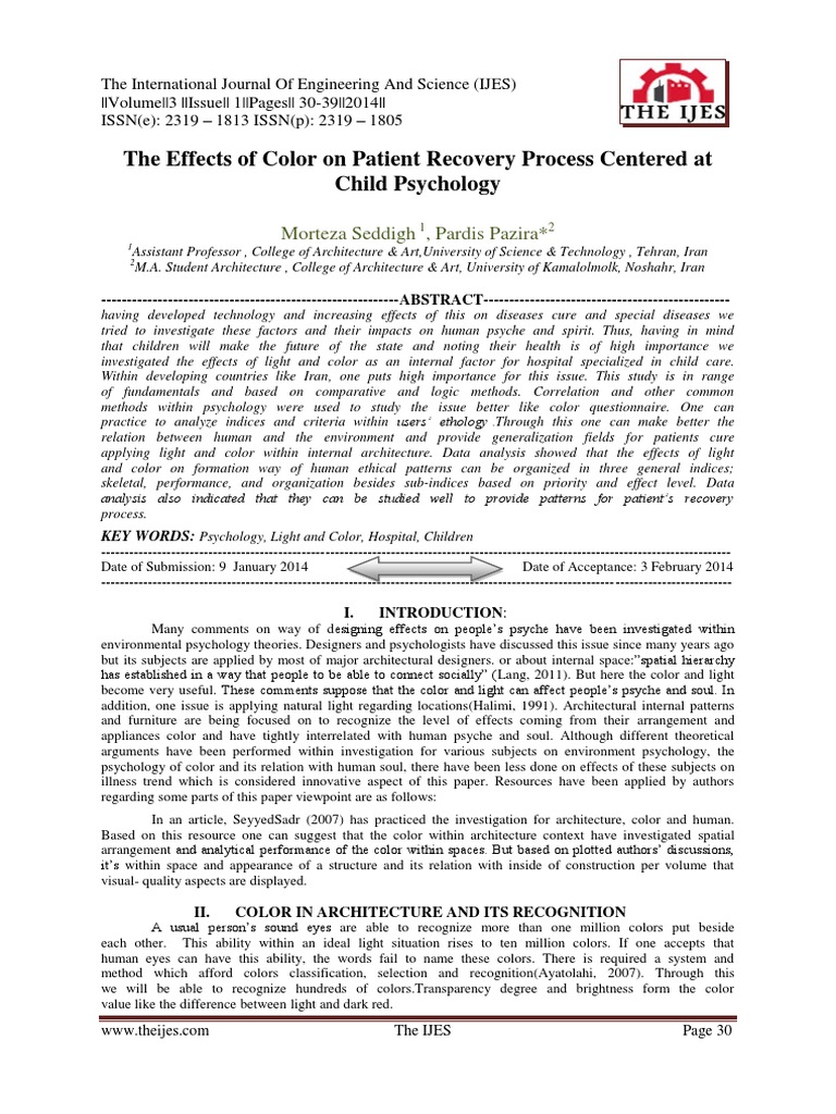 Color's Impact on Child Recovery | PDF | Color | Green