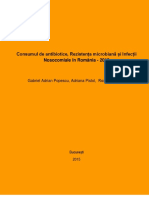 Consumul de Antibiotice, Rezistența Microbiană Și Infecții Nosocomiale În România - 2012 PDF