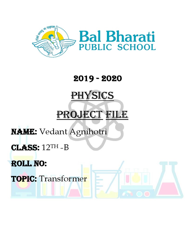 Transformer Project Report for Class 12 | PDF | Transformer | Inductor