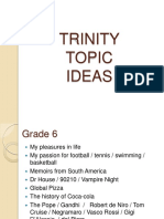 9 TRINITY Topic Ideas ISE 1