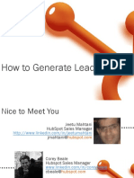 Hubspot Agency Sales Training Session1 Generate Leads
