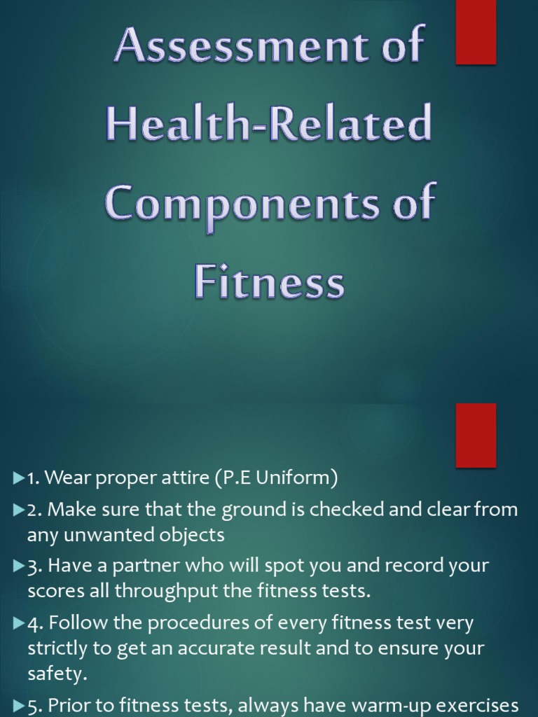 Health-Related Fitness Assessment Guide | PDF | Body Mass Index ...