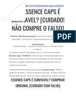 ➝ Essence Caps e Confiavel, Funciona? [SAIBA Tudo AQUI & Agora]