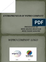 Entrepreneur of Wipro Company