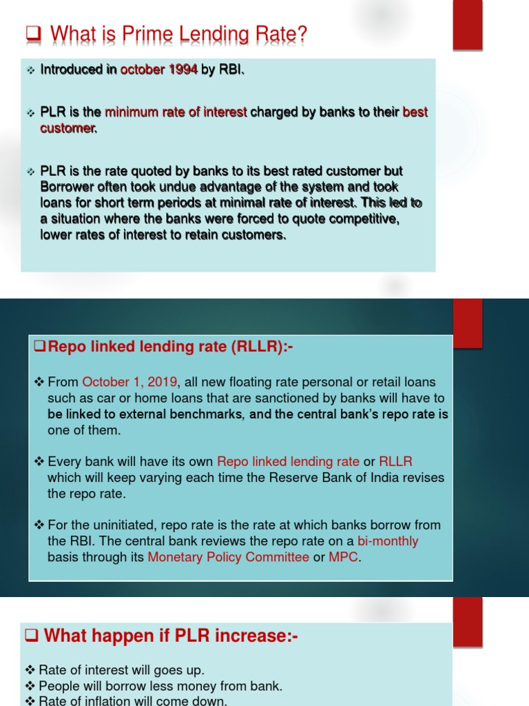 Anubhavbaserateppt | PDF | Reserve Bank Of India | Loans